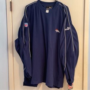 Vintage 90s Puma NFL Denver Broncos Miller Lite 2XL  Football Fleece NWT